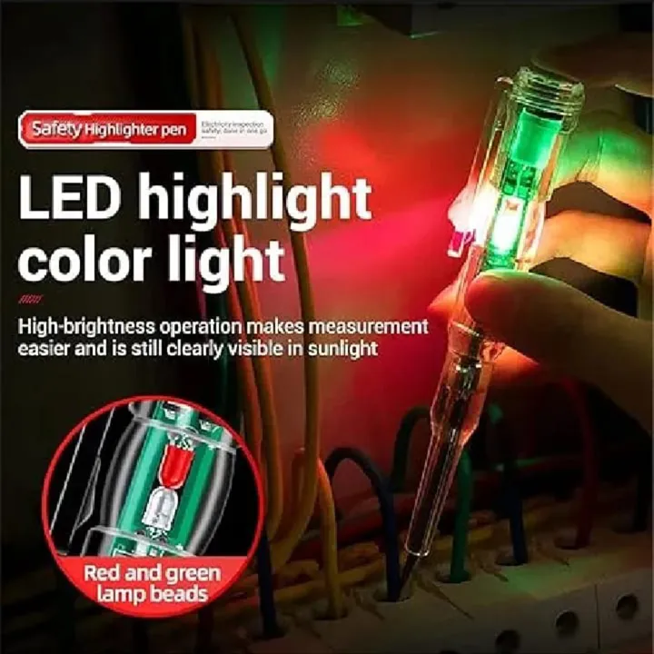 Intelligent LED Photometer Test Pen 24-250V | LED Voltage Tester Pen | Voltage Tester Electric Screwdriver Indicator | Tester for Electricity | Electric Tester Screwdriver | Circuit & Electricity Tester